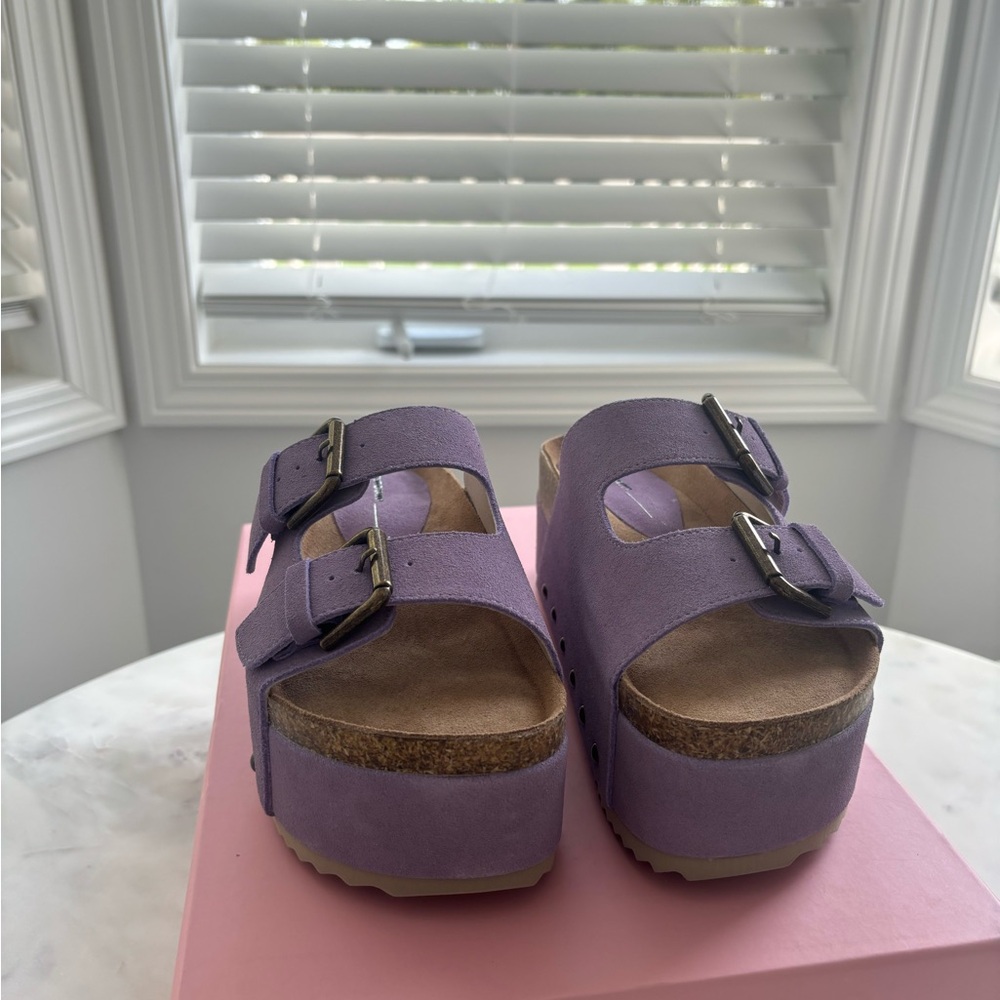 Free People Intentionally BlankPlatform Sandal Lavender size 36 New women’s - Picture 7 of 10